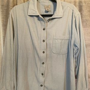 LL Bean womens corduoy button up shirt